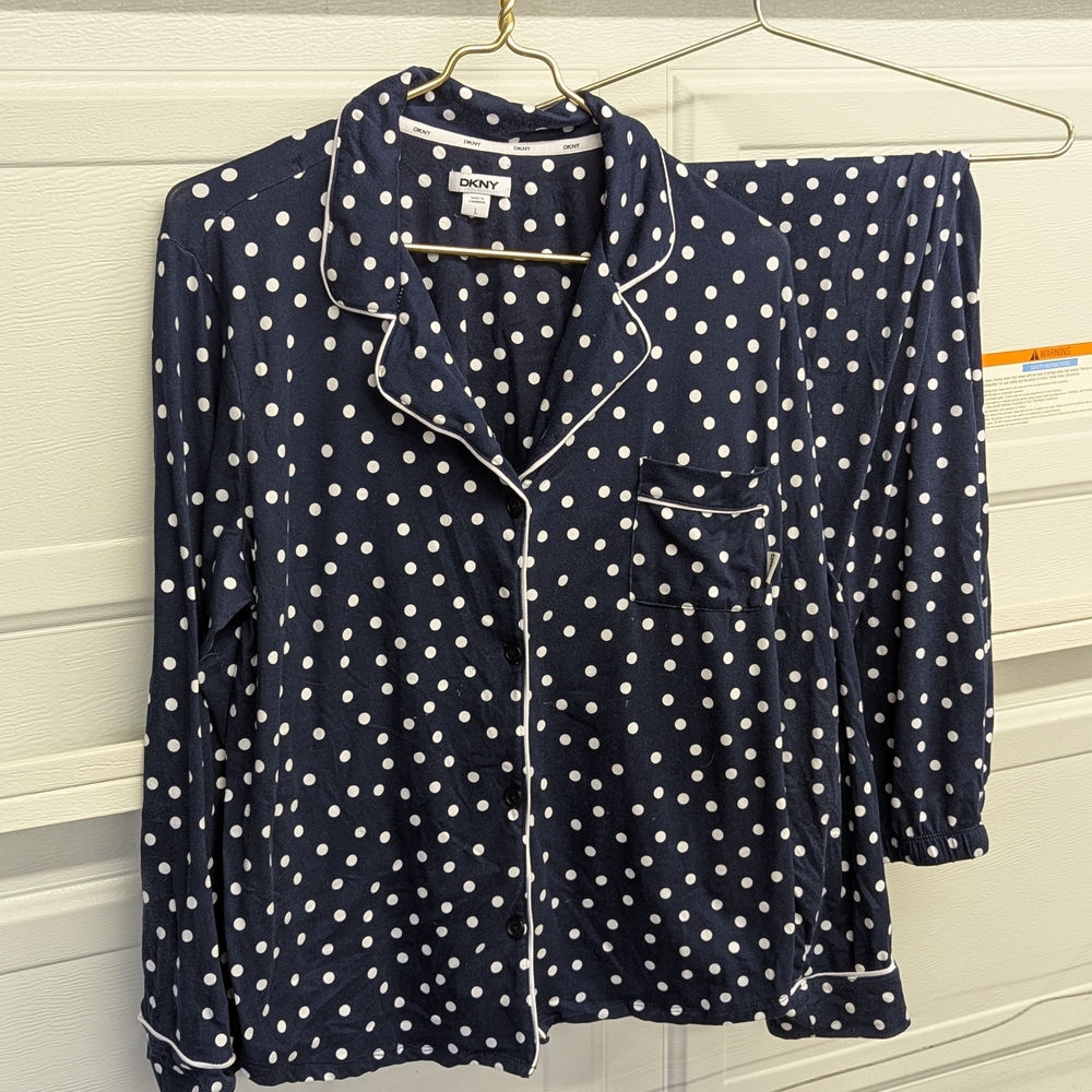DKNY Navy Polka Dot Pajama Set